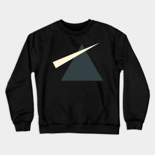 Suprematist sun ray over the mountain and water wave Crewneck Sweatshirt